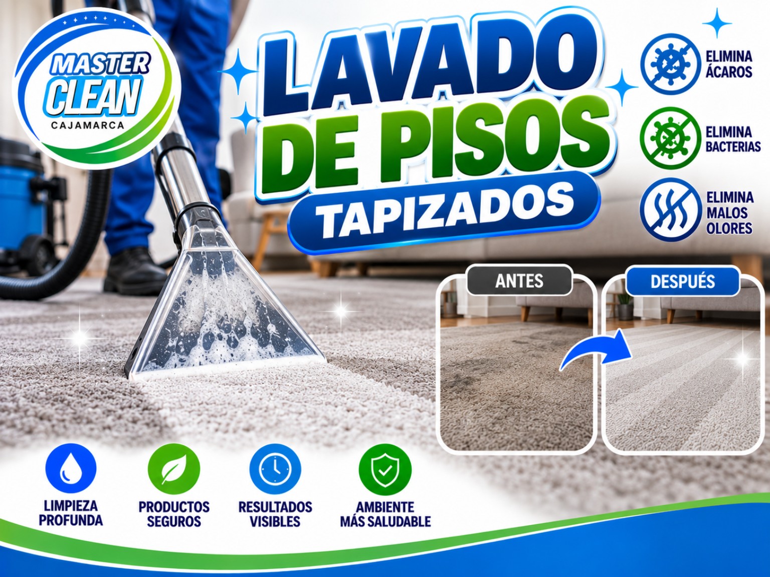 Lavado de pisos tapizados y alfombras