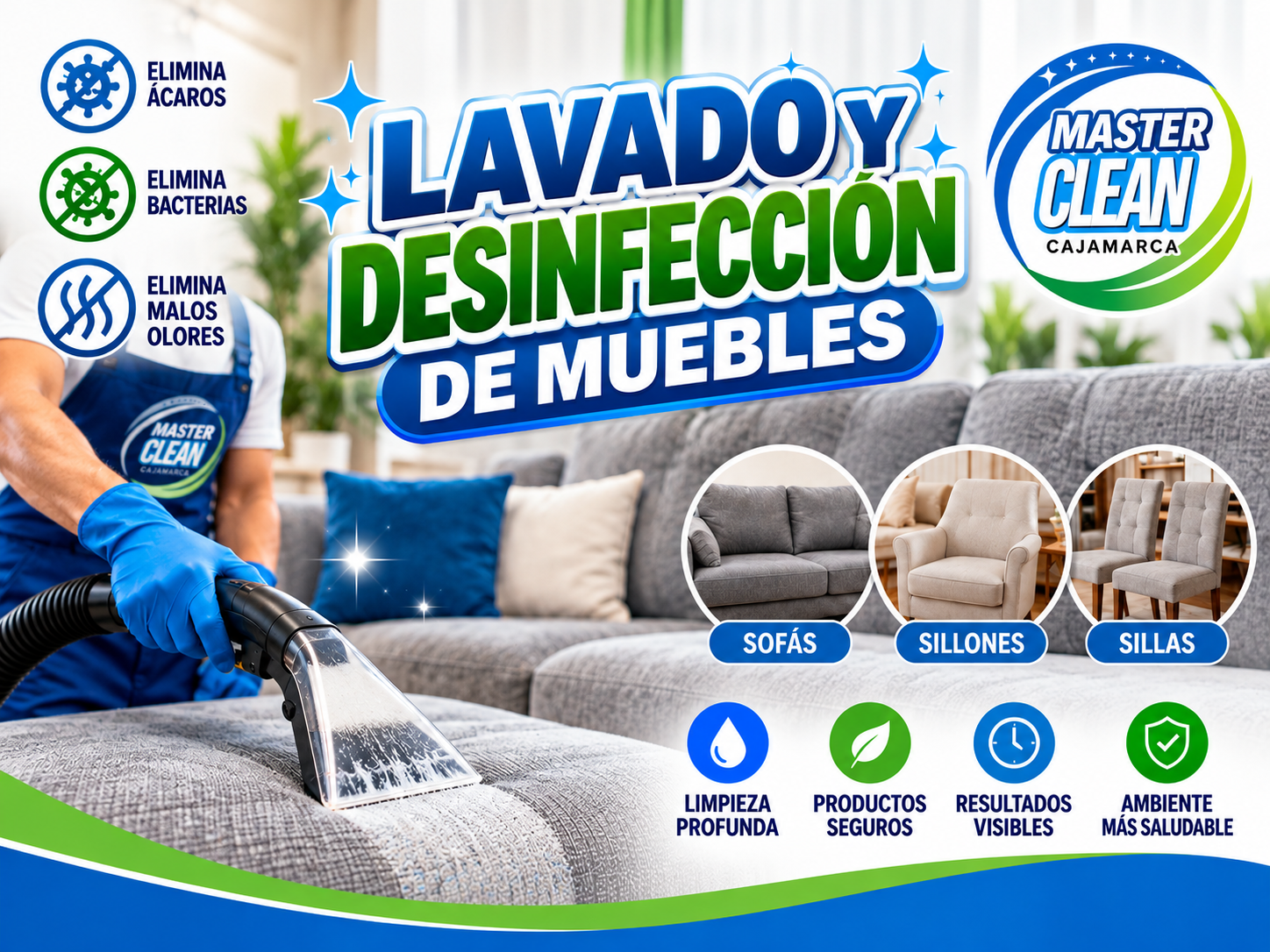Lavado y desinfección de muebles