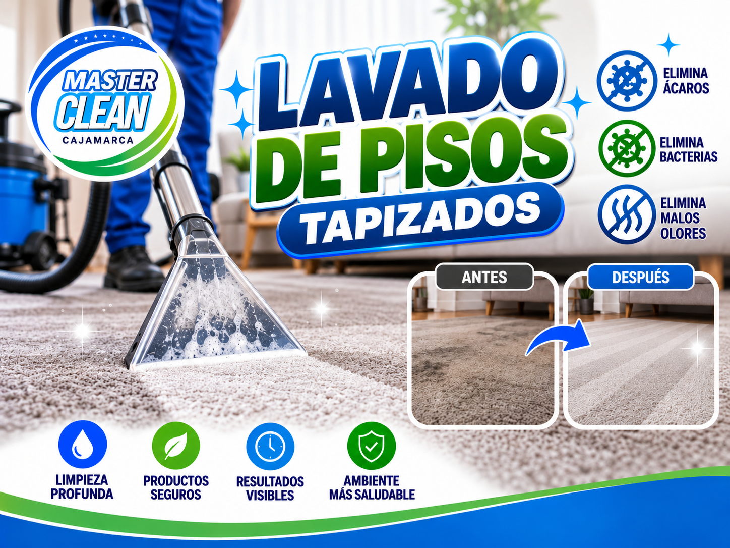 Lavado de pisos tapizados y alfombras